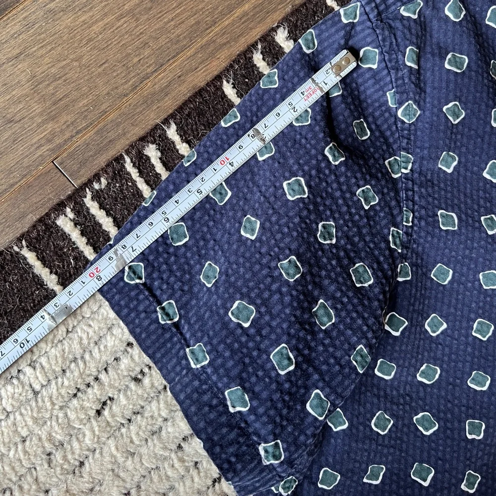 Club Monaco Blue Geometric Print Shirt - Picture 9 of 9